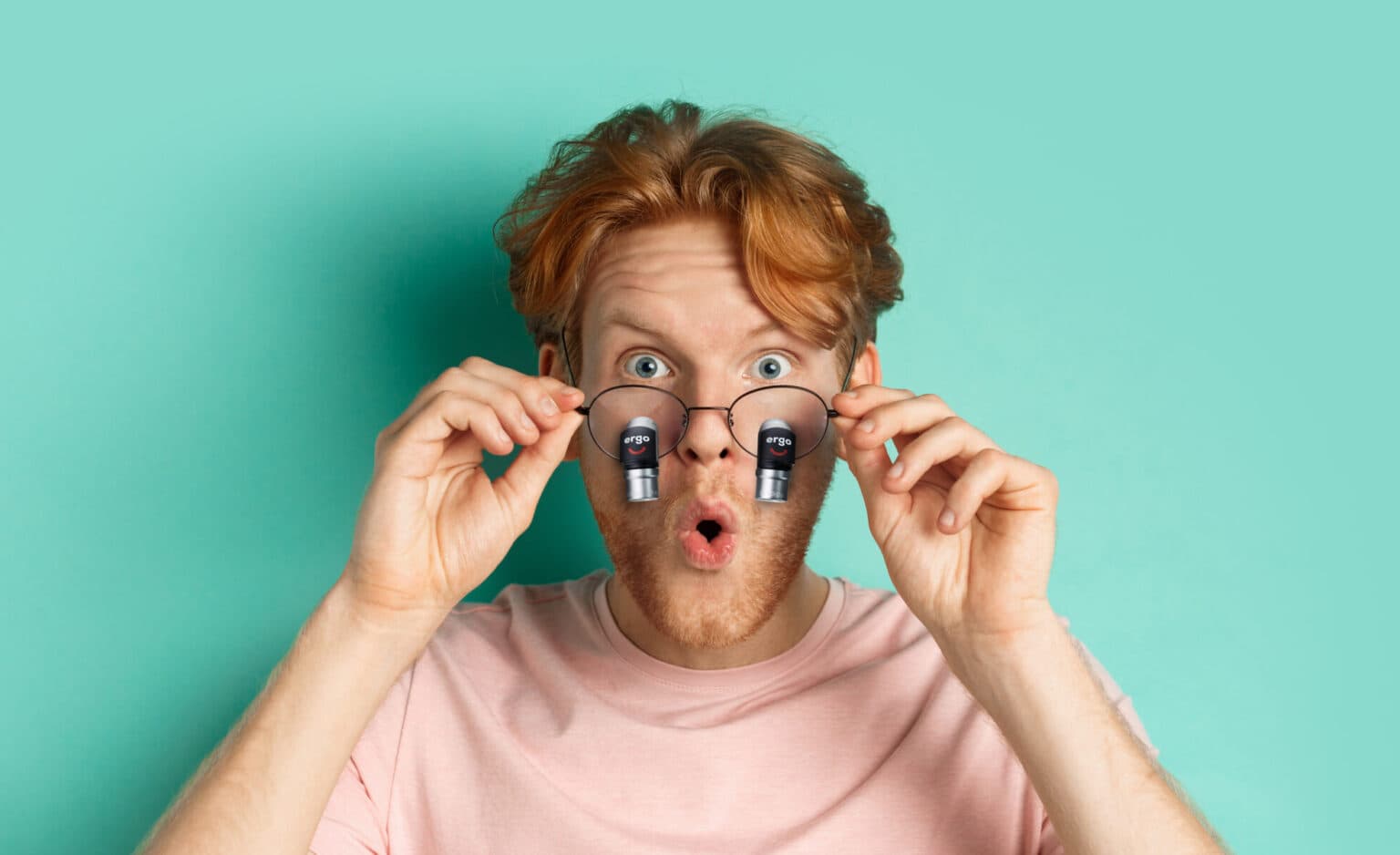 Dentist working with magnification loupes